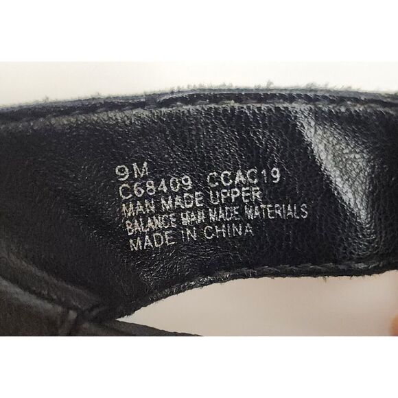 B.Ø.C Born Women Black Faux Leather Flip Flop Strap Thong Sandal Shoes Size 9M - Picture 8 of 9